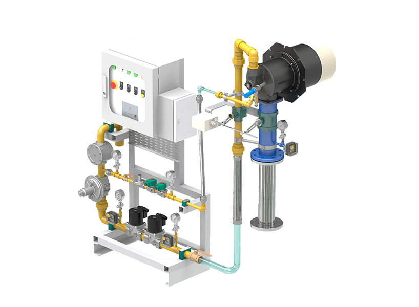 Tecflame Industrial Burner and Split Integrated Combustion System for Industrial Furnace